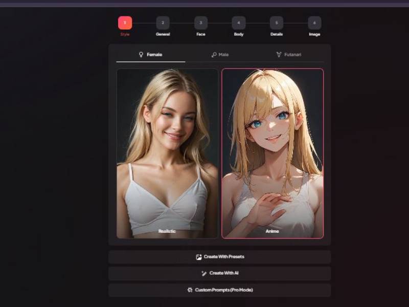 Step 1 Choose the base style and category