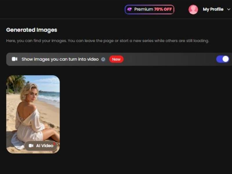 Step 2 - Choose a Generated Image for Video