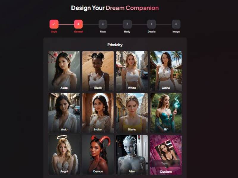 Step 2 Pick an ethnicity or fantasy type