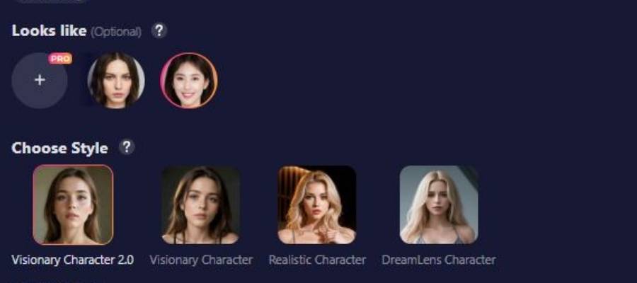 Step 2 Set “Looks like” (optional) and choose a style