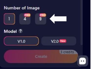 Step 3 Choose the number of images to generate
