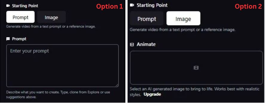 Step 3 - Choose your Starting Point