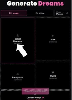 Step 3 - Click “Select Character”