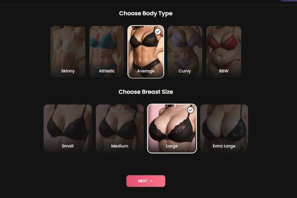 Step 4 - Choose Body Type + Breast Size
