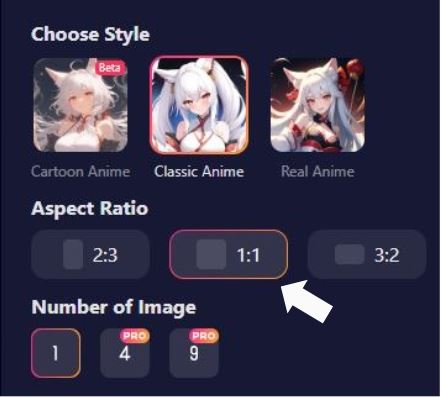 Step 4 - Pick an aspect ratio