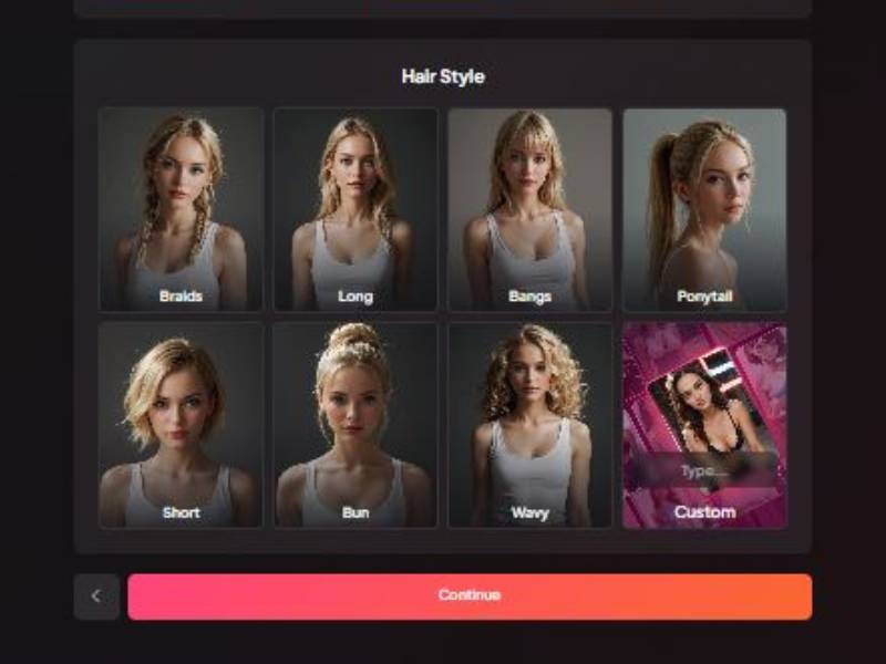 Step 5 Choose hairstyle