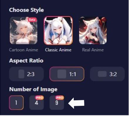 Step 5 - Decide how many images to generate