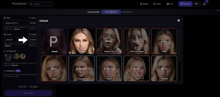 Step 6 - Choose an Emotion